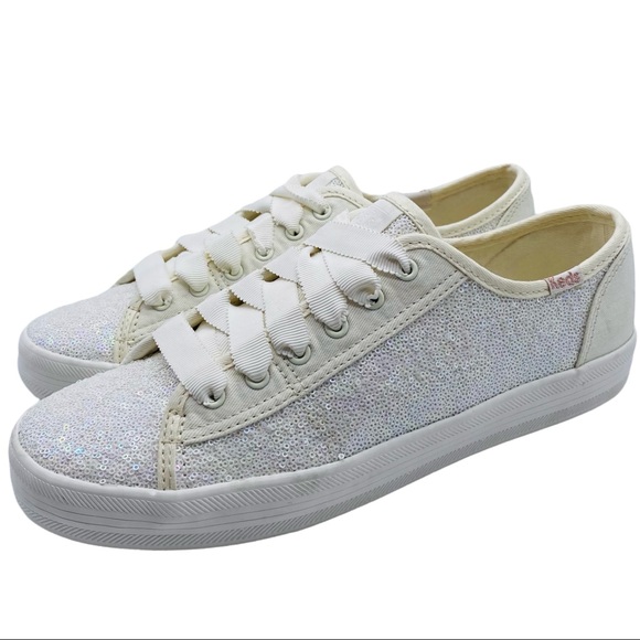 Keds Shoes Keds Jump Kick Sequin Lace Up Wedding Sneaker With
